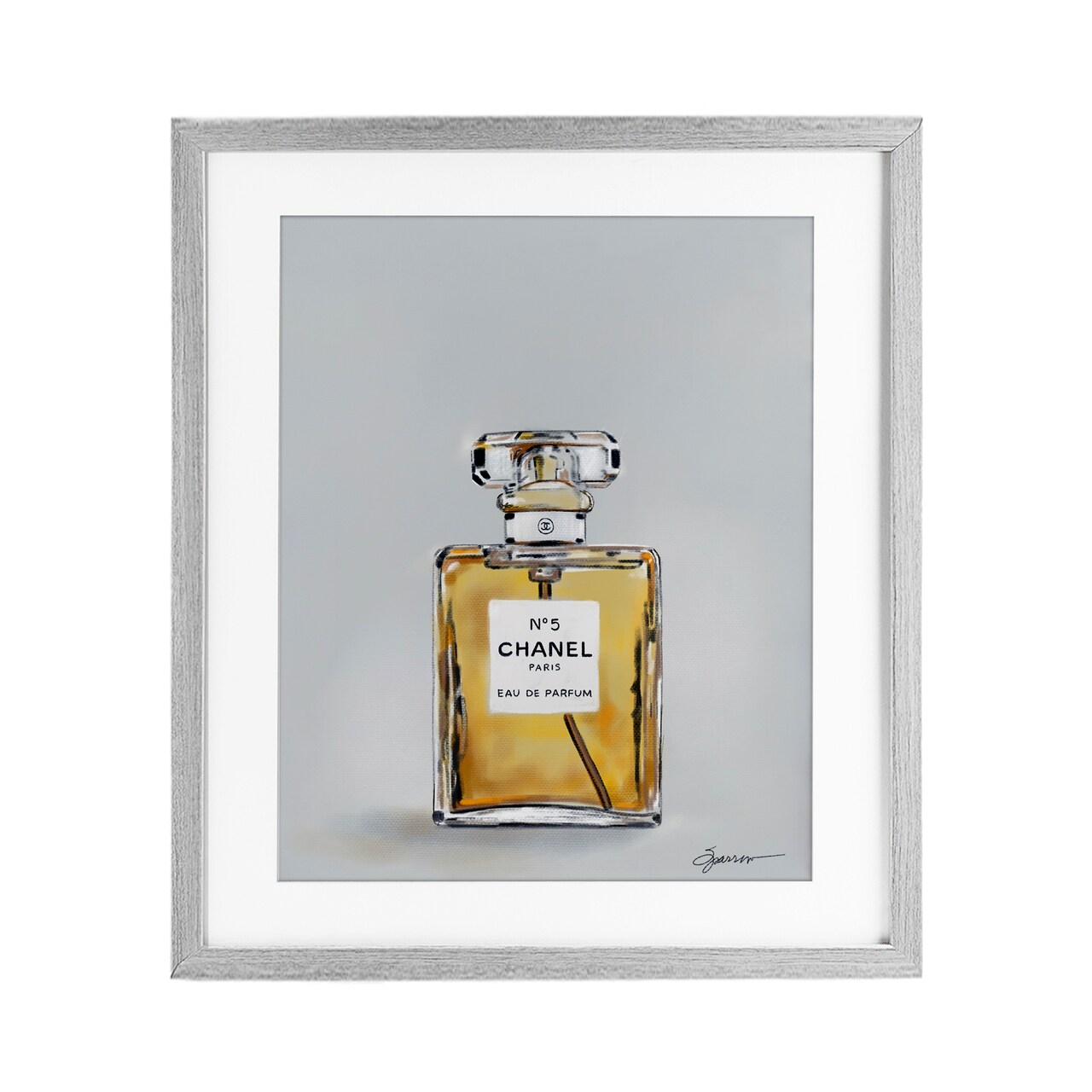 Stupell Industries Elegant Luxury Perfume Framed Print Under Glass, design by Mary Sparrow